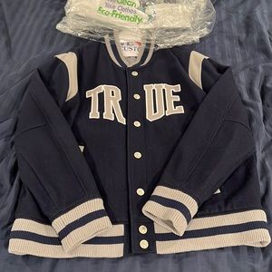 True Religion jacket. Blue and gray. Size 3XL Lightly worn